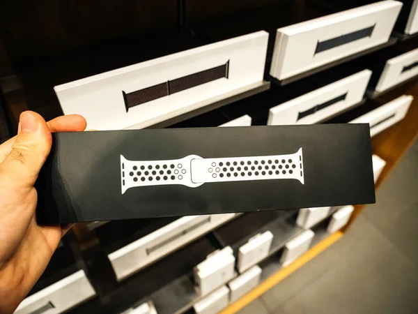 Apple Store para la última correa de banda de reloj Nike Apple Watch — Foto de Stock