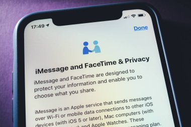 Facetime ve IMessage gizlilik ile Apple iphone Xs