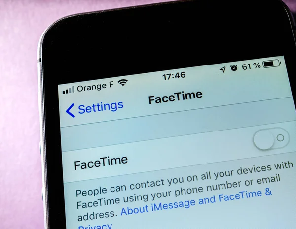 Apple iphone Xs s Facetime — Stock fotografie