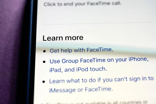 Apple iphone Xs met Facetime — Stockfoto