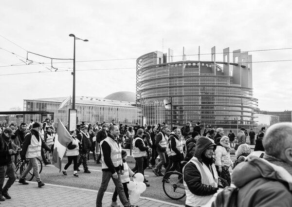 anti-government demonstrations front of European Parliament