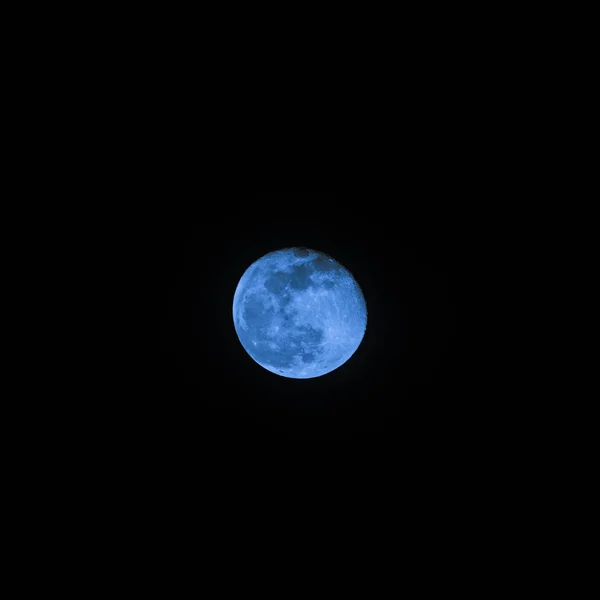 Moon telescope view of waning gibbous — Stock Photo, Image