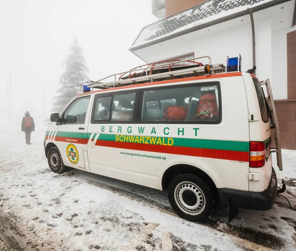 Schwarzwald Bergwacht equipped van in Germany Black Forest mountains — Stock Photo, Image