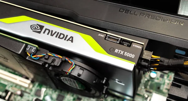 New Nvidia RTX in Dell Precision T7910 workstation — Stock Photo, Image