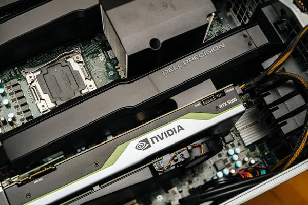 New Nvidia RTX in Dell Precision T7910 workstation — Stock Photo, Image