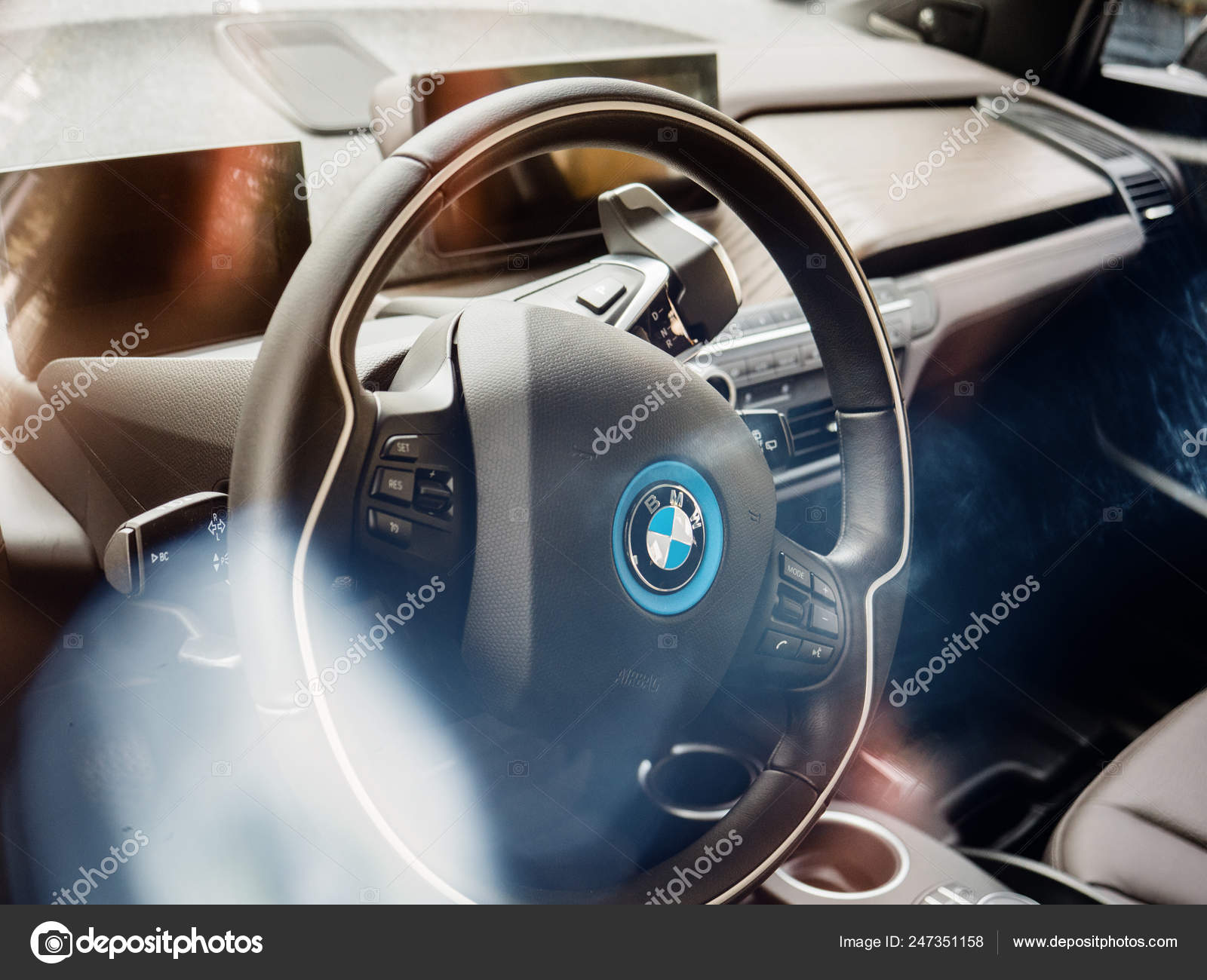 Bmw Electric Car Interior View Stock Editorial Photo