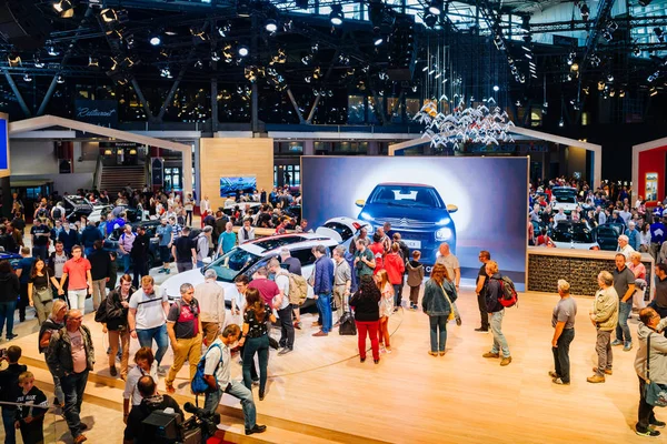 Exhibition Mondial Paris Motor Show with new Citroen C3 presentation — Stock Photo, Image