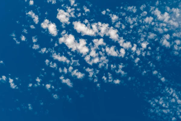 Blue sky white clouds postcard — Stock Photo, Image