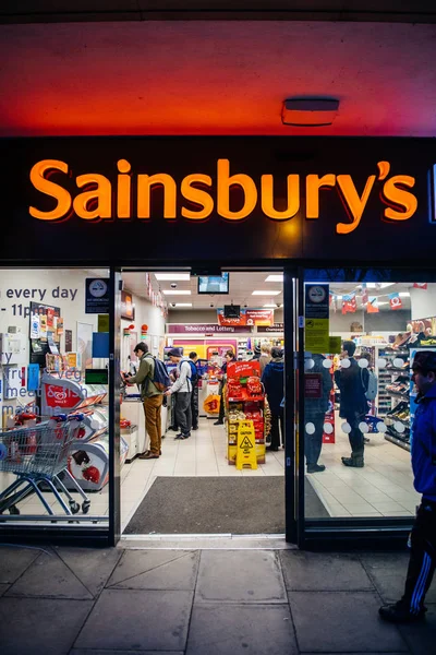 Sainsburys lokalen Supermarkt in uk oxford — Stockfoto