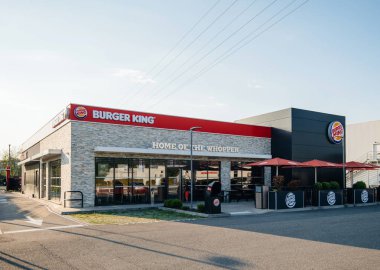 Burger King Restaurant cafe yeni iş busilding cephe