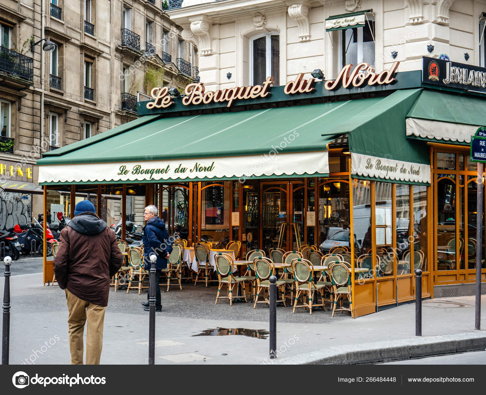 Le Bouquet Du Nord On Rue De Maubeuge Restaurant Cafe Bar Stock Editorial Photo C Ifeelstock