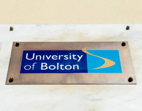 University of Bolton sign facade — Stock Photo, Image