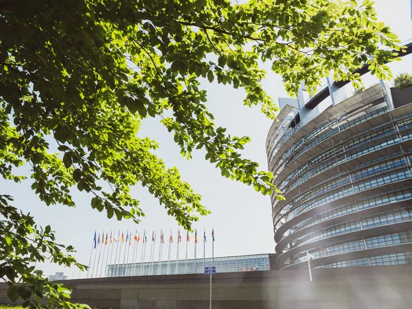 The Member States of the European Union flags European Parliament — Stock Photo, Image