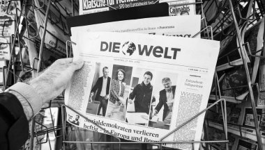 Die welt gazetesi 2019 Avrupa Parlamentosu seçim kiosk 