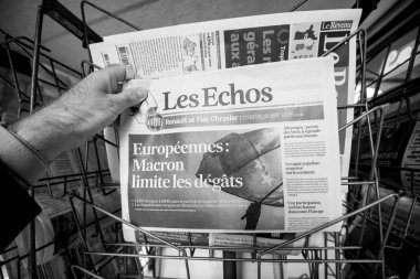 Les Echos gazetesi 2019 Avrupa Parlamentosu seçim kiosk 