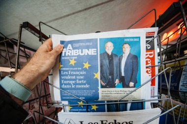 La Tribune gazetesi 2019 Avrupa Parlamentosu seçim kiosk 