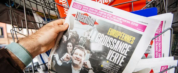 Journal de libération kiosque des élections au Parlement européen 2019 — Photo