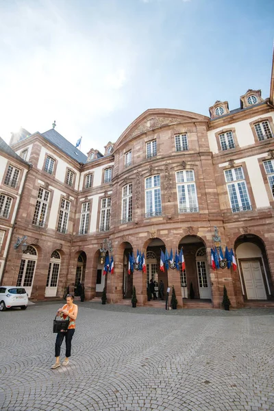 Hotel de Ville Ayuntamiento de Estrasburgo Día de las elecciones — Foto de Stock