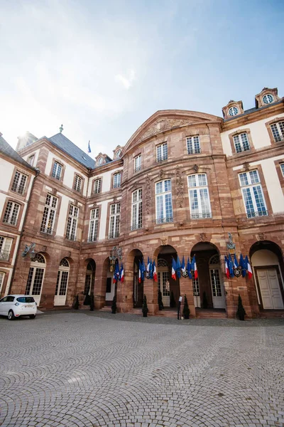 Hotel de Ville Ayuntamiento de Estrasburgo Día de las elecciones — Foto de Stock