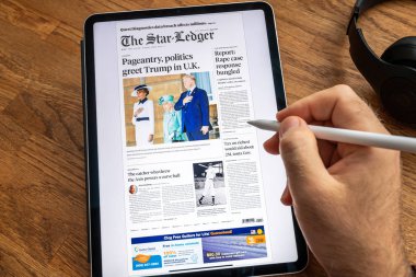 Apple hakkında Donald Trump ziyaret iPad Haberler gazete kapak