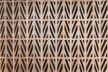 Madrid İspanya'da görülen modern tuğla duvar 