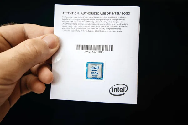 Příručka s návodem k procesoru Intel Xeon Professional — Stock fotografie