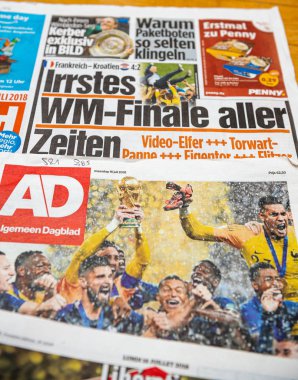 2018 Fifa Dünya Kupası'nın uluslararası gazetesi futbol birincisi