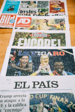 2018 Fifa Dünya Kupası'nın uluslararası gazetesi futbol birincisi