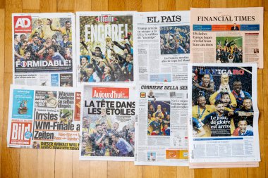 2018 Fifa Dünya Kupası'nın uluslararası gazetesi futbol birincisi