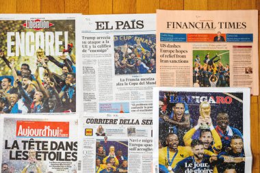 2018 Fifa Dünya Kupası'nın uluslararası gazetesi futbol birincisi