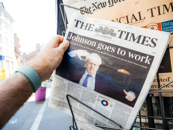 Борис Джонсон став прем'єр-міністром Великої Британії — стокове фото