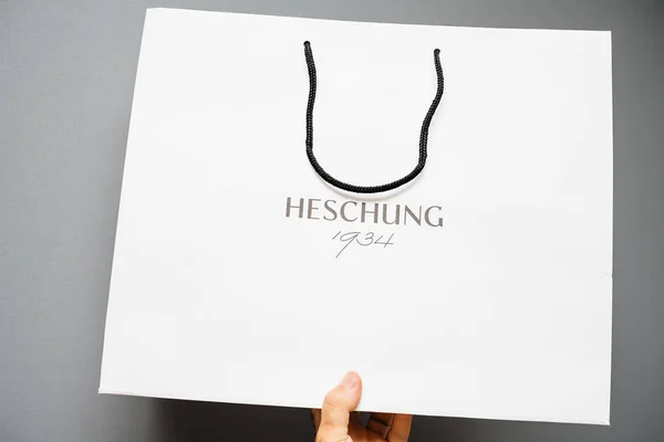 Heschung 1934 with insignia and brand of the shoes company — Stock Photo, Image