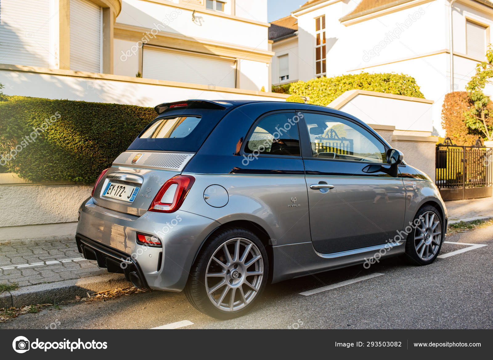 Beautiful Light Blue Fiat 500 Mini Car Parked Stock Editorial Photo C Ifeelstock