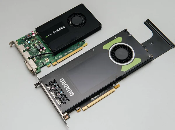 Δύο NVIDIA Quadro GPU κάρτες — Φωτογραφία Αρχείου