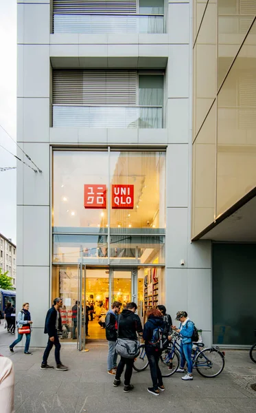 Large store facade entrance of Uniqlo fashion store