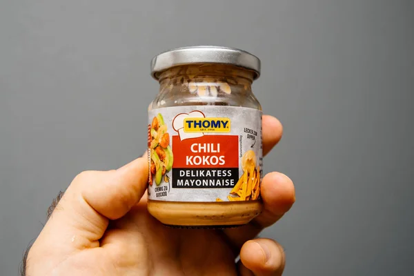 Delicioso Thomy Chili Kokos delikatess mayonesa — Foto de Stock
