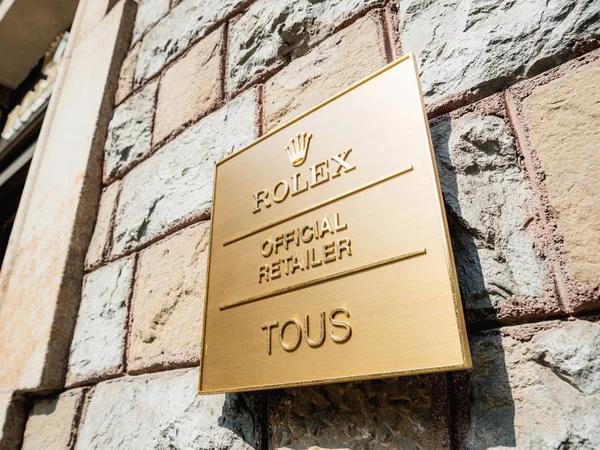 Rolex officiële retailer Tous in het centrum van Barcelona — Stockfoto