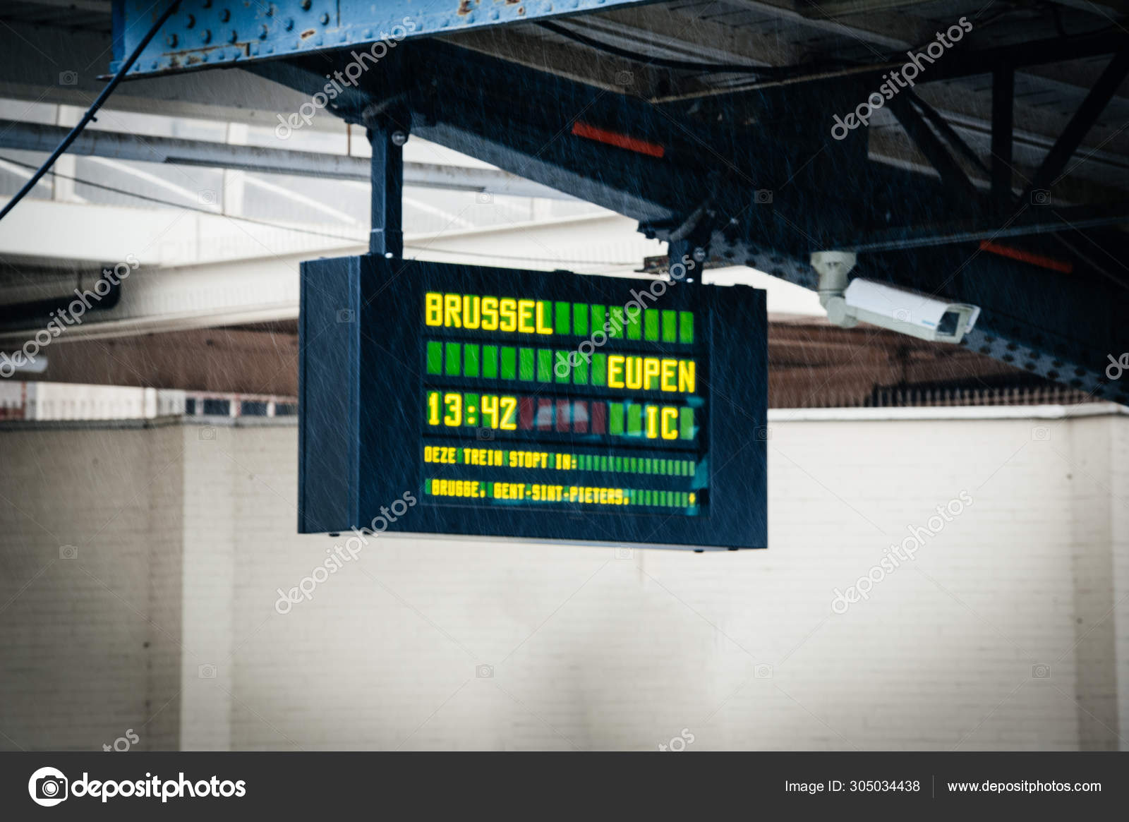 Arrival Departure Board In Belgium Ostend Train Statio Stock Photo C Ifeelstock 305034438