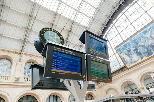 Timetable arrival departure display monitor — Stock Photo, Image