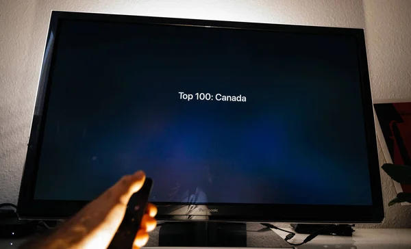 Top 100 Canada testo su Apple Music — Foto Stock