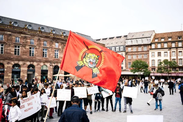 Tamil mensen bezetten centrale Place Kelber — Stockfoto