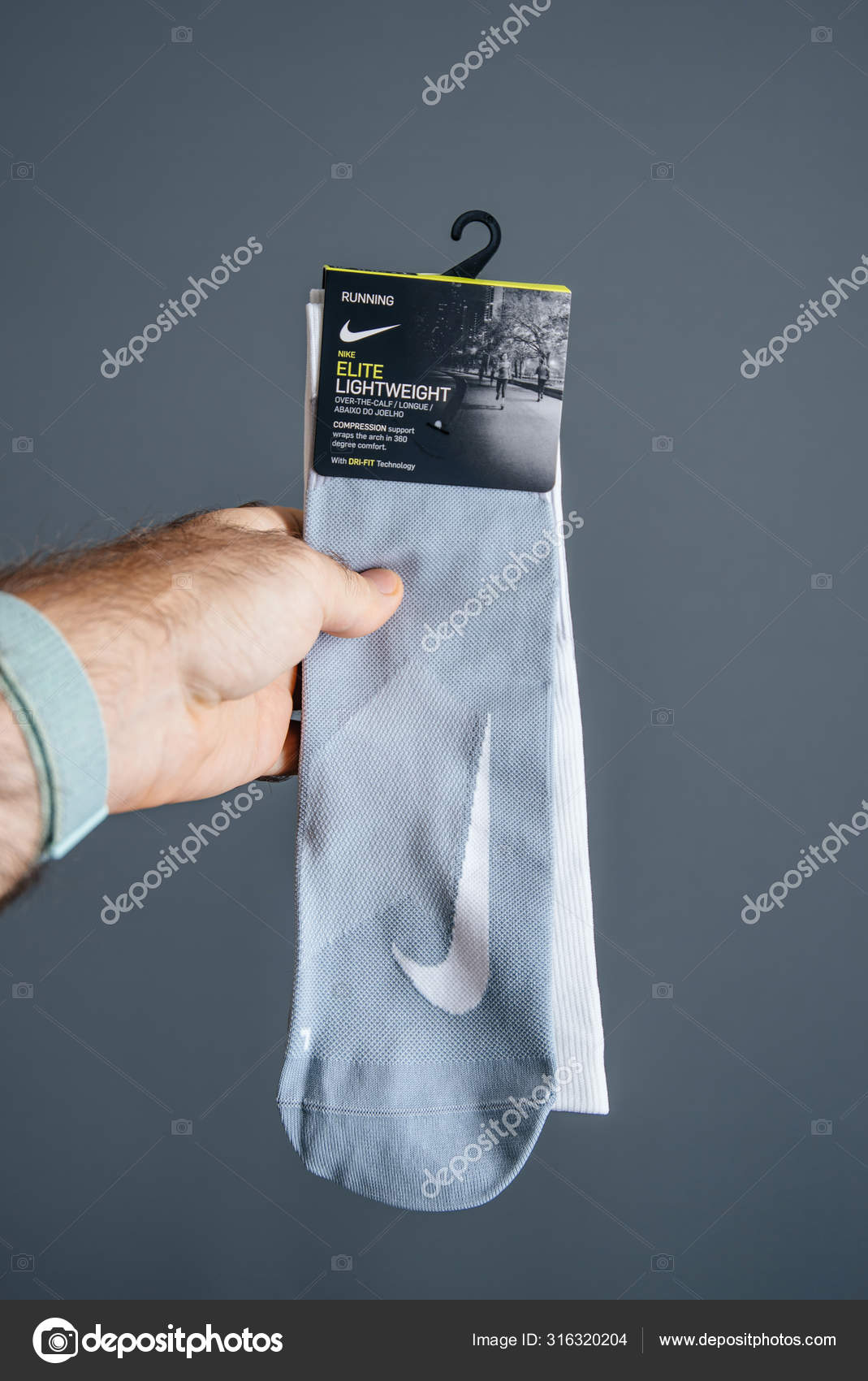 nike elite over the calf running socks