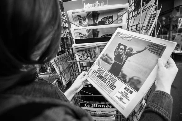 Financial Times following the death of George Floyd by police officer — Stock Photo, Image