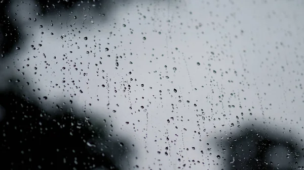 Textura Gotas Chuva Moldura Janela Vidro Sala Café Fundo Natureza — Fotografia de Stock