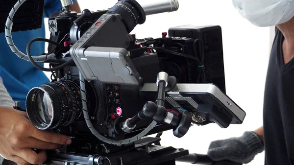 Ultra High Definition Videocamera Pan Tilt Hoofd Professioneel Statief Met — Stockfoto