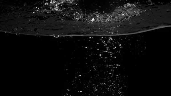 Burbujas Agua Flotando Sobre Fondo Negro Que Representan Refrescante Refresco — Foto de Stock
