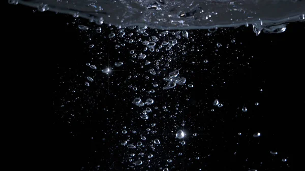 Розмиті Зображення Крупним Планом Бульбашок Содової Води Вибухають Або Розбризкуються — стокове фото