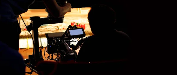 Dans Les Coulisses Production Vidéo Studio Qui Filment Film Ligne — Photo