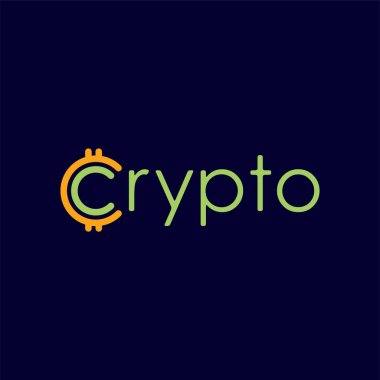 cryptocurrency vektör Logo öğesi. cryptocurrency tasarım koleksiyonu. Vektör çizim