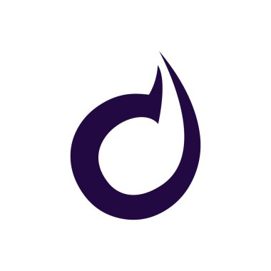 d harfi Soyut logo tasarımı